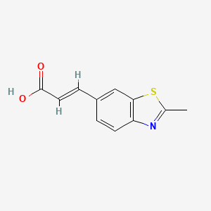 molecular formula C11H9NO2S B5719649 3-(2-methyl-1,3-benzothiazol-6-yl)acrylic acid 