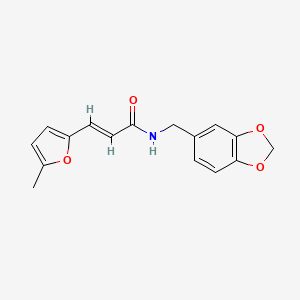 molecular formula C16H15NO4 B5719669 N-(1,3-benzodioxol-5-ylmethyl)-3-(5-methyl-2-furyl)acrylamide 
