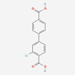 molecular formula C14H9ClO4 B571967 4-(4-Carboxyphenyl)-2-chlorobenzoic acid CAS No. 1261891-38-6