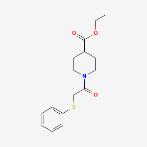 ethyl 1-[(phenylthio)acetyl]-4-piperidinecarboxylate