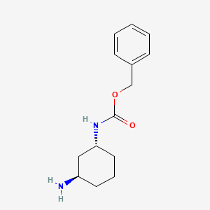 molecular formula C14H20N2O2 B571969 Benzyl ((1R,3R)-3-aminocyclohexyl)carbamate CAS No. 1223158-00-6