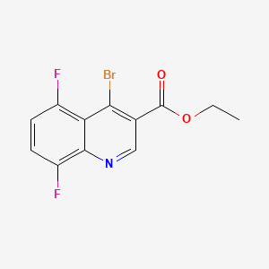 molecular formula C12H8BrF2NO2 B571971 Ethyl 4-bromo-5,8-difluoroquinoline-3-carboxylate CAS No. 1242260-20-3