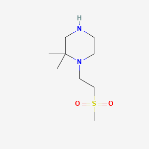 molecular formula C9H20N2O2S B571972 2,2-Dimethyl-1-(2-(methylsulfonyl)ethyl)piperazine CAS No. 1257293-61-0