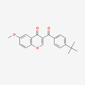 molecular formula C21H20O4 B5719720 3-(4-tert-butylbenzoyl)-6-methoxy-4H-chromen-4-one 