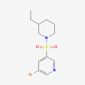 molecular formula C12H17BrN2O2S B571973 3-Bromo-5-(3-ethylpiperidin-1-ylsulfonyl)pyridine CAS No. 1307532-78-0