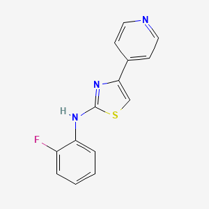molecular formula C14H10FN3S B5719739 N-(2-fluorophenyl)-4-(4-pyridinyl)-1,3-thiazol-2-amine 