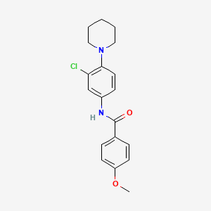 molecular formula C19H21ClN2O2 B5719761 N-[3-chloro-4-(1-piperidinyl)phenyl]-4-methoxybenzamide 