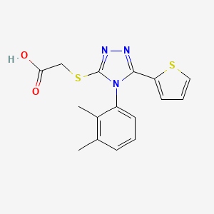 molecular formula C16H15N3O2S2 B5719793 {[4-(2,3-dimethylphenyl)-5-(2-thienyl)-4H-1,2,4-triazol-3-yl]thio}acetic acid 