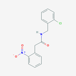 molecular formula C15H13ClN2O3 B5719811 N-(2-chlorobenzyl)-2-(2-nitrophenyl)acetamide 