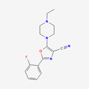 molecular formula C16H17FN4O B5719818 5-(4-ethyl-1-piperazinyl)-2-(2-fluorophenyl)-1,3-oxazole-4-carbonitrile 