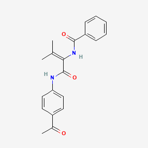 molecular formula C20H20N2O3 B5719828 N-(1-{[(4-acetylphenyl)amino]carbonyl}-2-methyl-1-propen-1-yl)benzamide 
