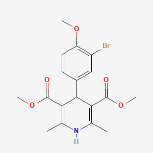 molecular formula C18H20BrNO5 B5719830 dimethyl 4-(3-bromo-4-methoxyphenyl)-2,6-dimethyl-1,4-dihydro-3,5-pyridinedicarboxylate 