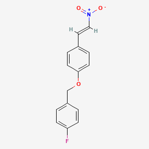 molecular formula C15H12FNO3 B5719835 1-fluoro-4-{[4-(2-nitrovinyl)phenoxy]methyl}benzene 
