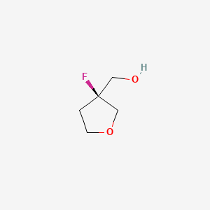 molecular formula C5H9FO2 B571984 [(3S)-3-fluorooxolan-3-yl]methanol CAS No. 1268492-92-7