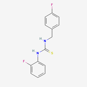 molecular formula C14H12F2N2S B5719840 N-(4-fluorobenzyl)-N'-(2-fluorophenyl)thiourea 