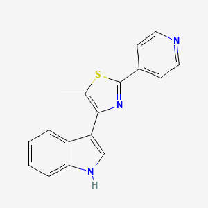 3-[5-methyl-2-(4-pyridinyl)-1,3-thiazol-4-yl]-1H-indole