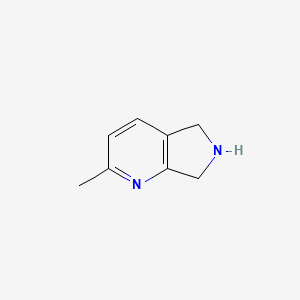 molecular formula C8H10N2 B571985 2-methyl-6,7-dihydro-5H-pyrrolo[3,4-b]pyridine CAS No. 1211587-93-7