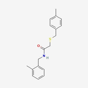 molecular formula C18H21NOS B5719851 N-(2-methylbenzyl)-2-[(4-methylbenzyl)thio]acetamide CAS No. 428497-72-7