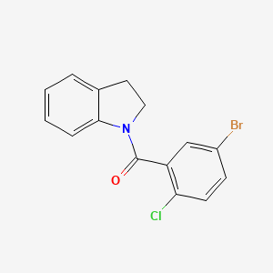 molecular formula C15H11BrClNO B5719859 1-(5-bromo-2-chlorobenzoyl)indoline 