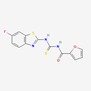 molecular formula C13H8FN3O2S2 B5719867 N-{[(6-fluoro-1,3-benzothiazol-2-yl)amino]carbonothioyl}-2-furamide 