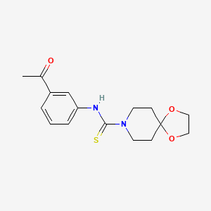 molecular formula C16H20N2O3S B5719874 N-(3-acetylphenyl)-1,4-dioxa-8-azaspiro[4.5]decane-8-carbothioamide 