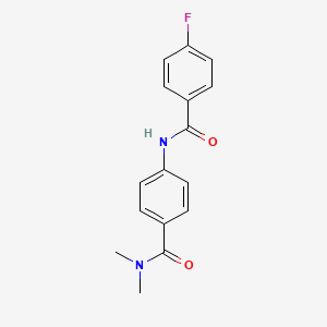 molecular formula C16H15FN2O2 B5719892 N-{4-[(dimethylamino)carbonyl]phenyl}-4-fluorobenzamide 