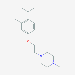 molecular formula C17H28N2O B5719909 1-[2-(4-isopropyl-3-methylphenoxy)ethyl]-4-methylpiperazine 
