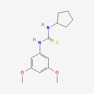 molecular formula C14H20N2O2S B5719910 N-cyclopentyl-N'-(3,5-dimethoxyphenyl)thiourea 