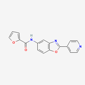 N-[2-(4-pyridinyl)-1,3-benzoxazol-5-yl]-2-furamide