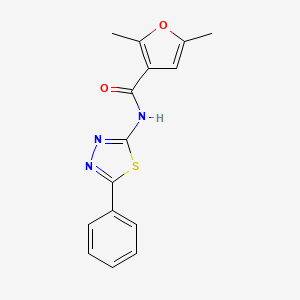 molecular formula C15H13N3O2S B5719935 2,5-dimethyl-N-(5-phenyl-1,3,4-thiadiazol-2-yl)-3-furamide 