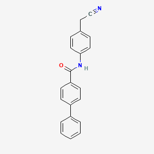 molecular formula C21H16N2O B5719938 N-[4-(cyanomethyl)phenyl]-4-biphenylcarboxamide 