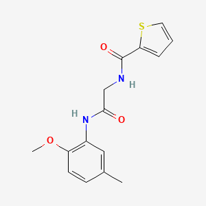 molecular formula C15H16N2O3S B5719942 N-{2-[(2-methoxy-5-methylphenyl)amino]-2-oxoethyl}-2-thiophenecarboxamide 