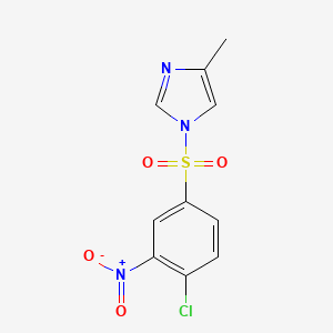 molecular formula C10H8ClN3O4S B5719966 1-[(4-chloro-3-nitrophenyl)sulfonyl]-4-methyl-1H-imidazole 