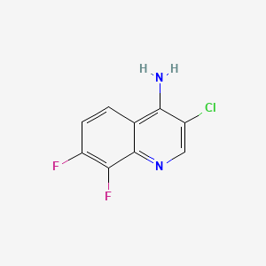 molecular formula C9H5ClF2N2 B571997 3-Chloro-7,8-difluoroquinolin-4-amine CAS No. 1211408-87-5