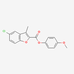 molecular formula C17H13ClO4 B5719974 4-methoxyphenyl 5-chloro-3-methyl-1-benzofuran-2-carboxylate 