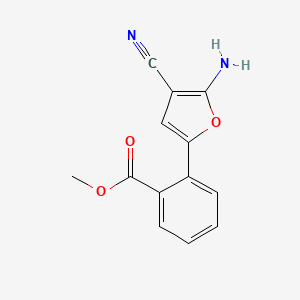 molecular formula C13H10N2O3 B571998 Methyl 2-(5-Amino-4-cyano-2-furyl)benzoate CAS No. 1261268-76-1