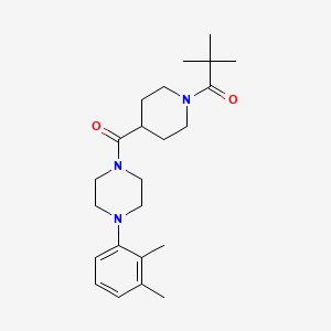1-(2,3-dimethylphenyl)-4-{[1-(2,2-dimethylpropanoyl)-4-piperidinyl]carbonyl}piperazine