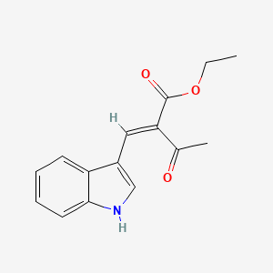 molecular formula C15H15NO3 B5719999 ethyl 2-acetyl-3-(1H-indol-3-yl)acrylate 