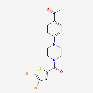 molecular formula C17H16Br2N2O2S B5720001 1-(4-{4-[(4,5-dibromo-2-thienyl)carbonyl]-1-piperazinyl}phenyl)ethanone CAS No. 438235-92-8
