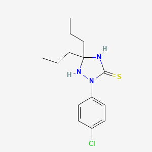 molecular formula C14H20ClN3S B5720016 2-(4-chlorophenyl)-5,5-dipropyl-1,2,4-triazolidine-3-thione CAS No. 6623-07-0