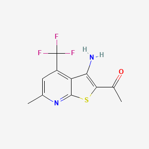 molecular formula C11H9F3N2OS B5720017 1-[3-amino-6-methyl-4-(trifluoromethyl)thieno[2,3-b]pyridin-2-yl]ethanone 