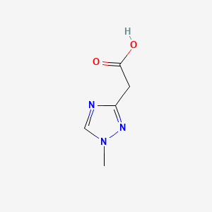 molecular formula C5H7N3O2 B572002 2-(1-Methyl-1H-1,2,4-triazol-3-yl)essigsäure CAS No. 1245645-84-4