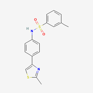 3-methyl-N-[4-(2-methyl-1,3-thiazol-4-yl)phenyl]benzenesulfonamide