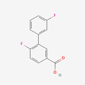 molecular formula C13H8F2O2 B572003 3-(3-Fluorophenyl)-4-fluorobenzoic acid CAS No. 1214363-82-2