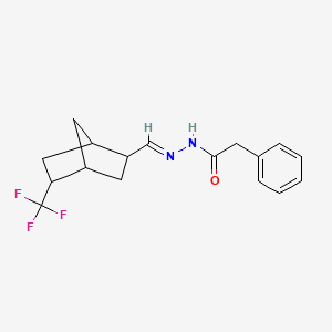 molecular formula C17H19F3N2O B5720030 2-phenyl-N'-{[5-(trifluoromethyl)bicyclo[2.2.1]hept-2-yl]methylene}acetohydrazide 