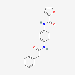 molecular formula C19H16N2O3 B5720044 N-{4-[(2-phenylacetyl)amino]phenyl}-2-furamide 