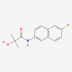 molecular formula C14H14BrNO2 B572005 N-(6-Bromonaphthalen-2-YL)-2-hydroxy-2-methylpropanamide CAS No. 1215206-72-6