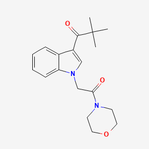 molecular formula C19H24N2O3 B5720051 2,2-dimethyl-1-{1-[2-(4-morpholinyl)-2-oxoethyl]-1H-indol-3-yl}-1-propanone 