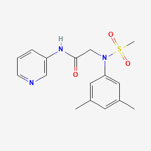 molecular formula C16H19N3O3S B5720054 N~2~-(3,5-dimethylphenyl)-N~2~-(methylsulfonyl)-N~1~-3-pyridinylglycinamide 