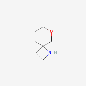 molecular formula C7H13NO B572006 6-氧杂-1-氮杂螺[3.5]壬烷 CAS No. 1214875-46-3